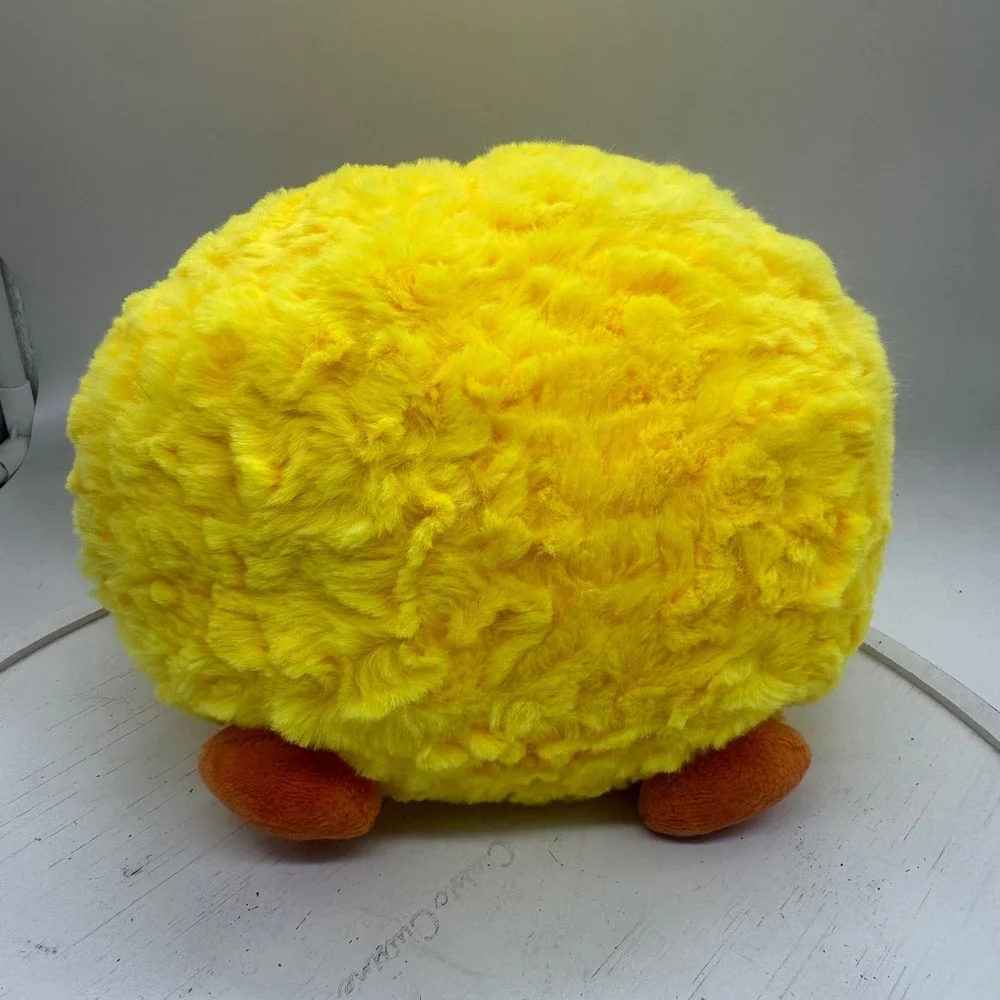 Yellow Duckling Duck Plush Stuffed Animal Round Soft Fat Fuzzy Bird Toy 9